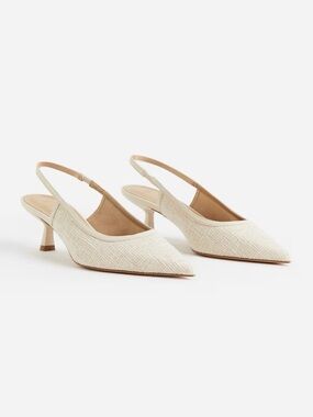 Textured Slingbacks